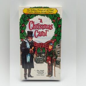 Vintage A Christmas Carol (VHS, 1989) B&W Charles Dickens - Brand New Sealed